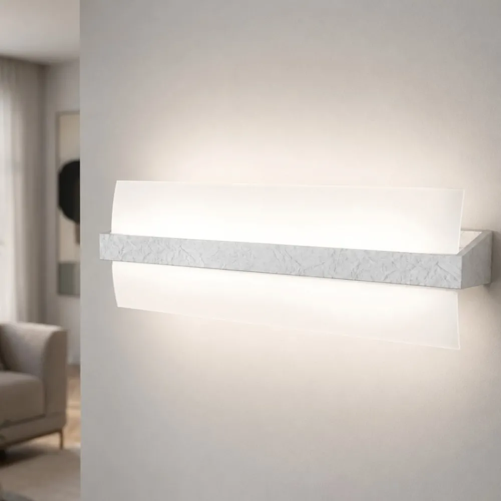 Applique Da Parete-Top Light Applique da parete legno argento wood