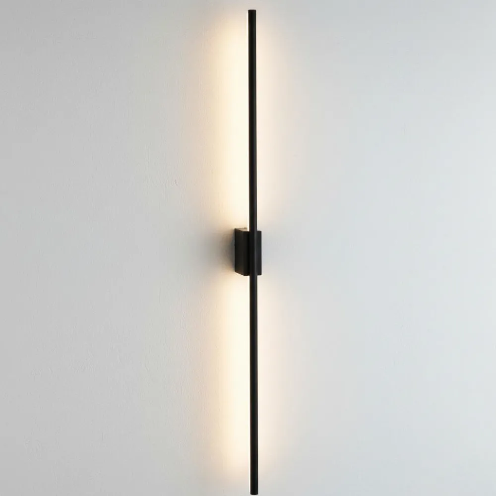 Applique Da Parete-Selezionato da Mazzolaluce Applique da parete moderna bacchetta nero led 15w 3000k