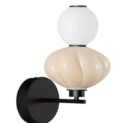 Applique Da Parete-Selezionato da Mazzolaluce Applique da parete moderna ceramica beige vetro led 3000k