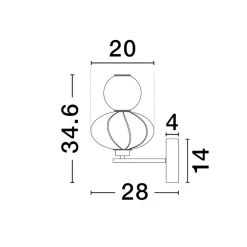 Applique Da Parete-Selezionato da Mazzolaluce Applique da parete moderna ceramica beige vetro led 3000k