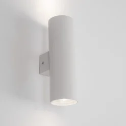 Applique Da Parete-Selezionato da Mazzolaluce Applique da parete moderna cilindro bianco biemissione