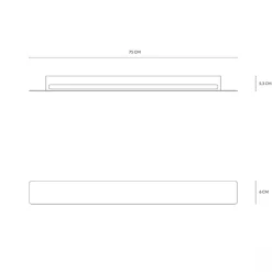 Applique Da Parete-Vivida International Applique da parete moderna 75 cm led 3000k sabbia vivida line