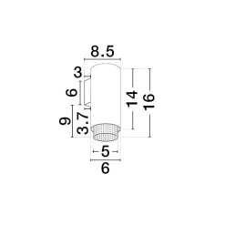 Applique Da Parete-Selezionato da Mazzolaluce Applique da parete moderna gu10 bianco e nero per interni