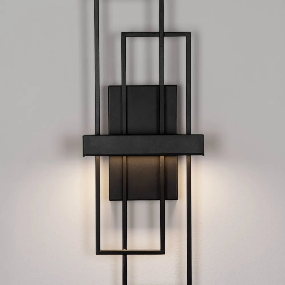 Applique Da Parete-Selezionato da Mazzolaluce Applique da parete moderna led 3200k rettangolare nera