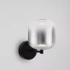 Applique Da Parete-Selezionato da Mazzolaluce Applique da parete moderna nero vetro fume led 3w 3000k