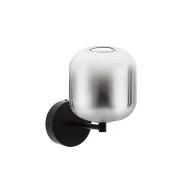 Applique Da Parete-Selezionato da Mazzolaluce Applique da parete moderna nero vetro fume led 3w 3000k