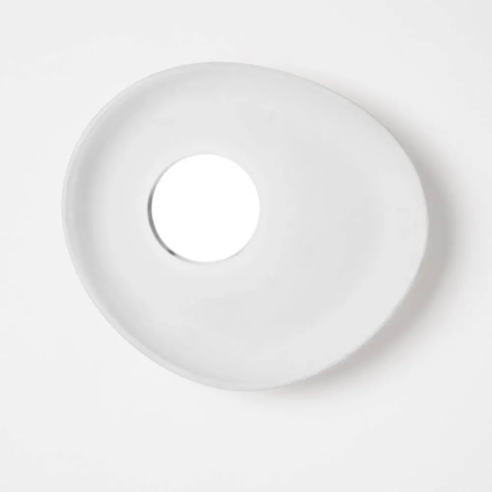 Applique Da Parete-Vivida International Applique da parete moderna ovale ceramica bianca vivida reloaux