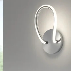 Applique Da Parete-Selezionato da Mazzolaluce Applique da parete moderna 11w led 4000k design cromo dimmerabile
