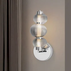 Applique Da Parete-Selezionato da Mazzolaluce Applique da parete moderno led 3000k portalampada in vetro