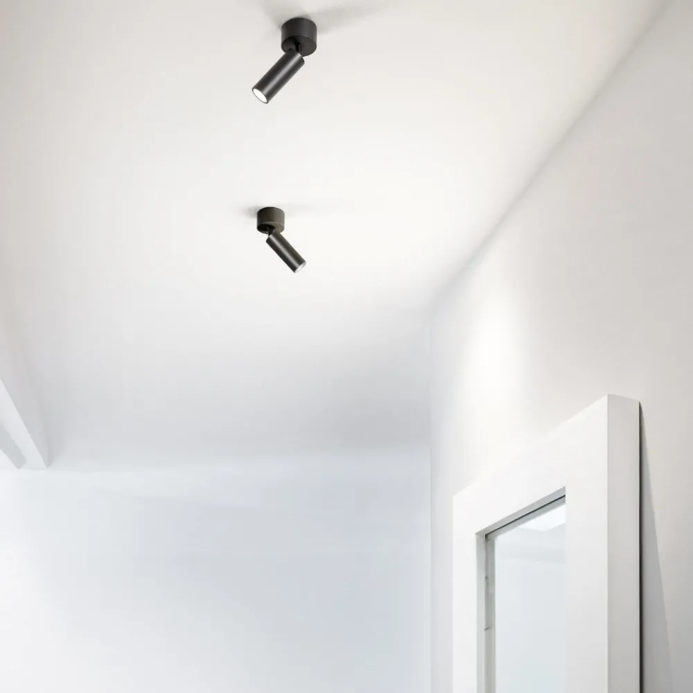 Applique Da Parete-IsyLuce Applique da parete nero led 5w 3000k focus slim