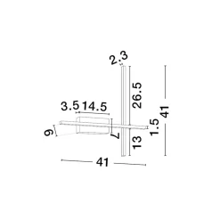 Applique Da Parete-Selezionato da Mazzolaluce Applique da parete nero moderna design led 3200k