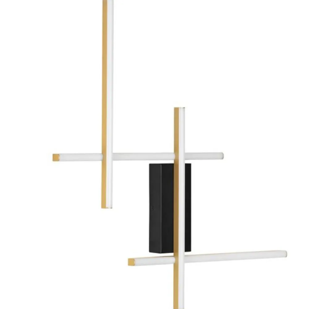 Lampadari Moderni-Selezionato da Mazzolaluce Applique da parete nero oro led 3200k design moderna