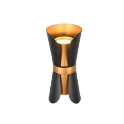 Applique Da Parete-Selezionato da Mazzolaluce Applique da parete nero oro 2 luci design moderna
