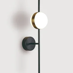 Applique Da Parete-Selezionato da Mazzolaluce Applique da parete nero oro stile contemporaneo led 3000k