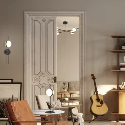 Applique Da Parete-Selezionato da Mazzolaluce Applique da parete nero oro stile contemporaneo led 3000k