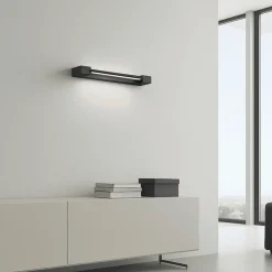 Applique Da Parete-Ondaluce Applique da parete orientabile nera led 3000k milo