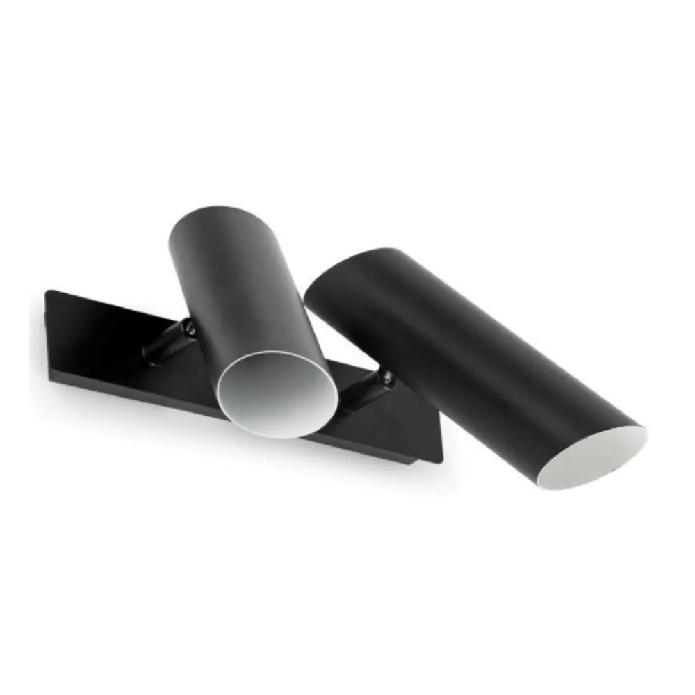 Applique Da Parete-Selezionato da Mazzolaluce Applique da parete 2 orientabili moderna metallo nero gu10