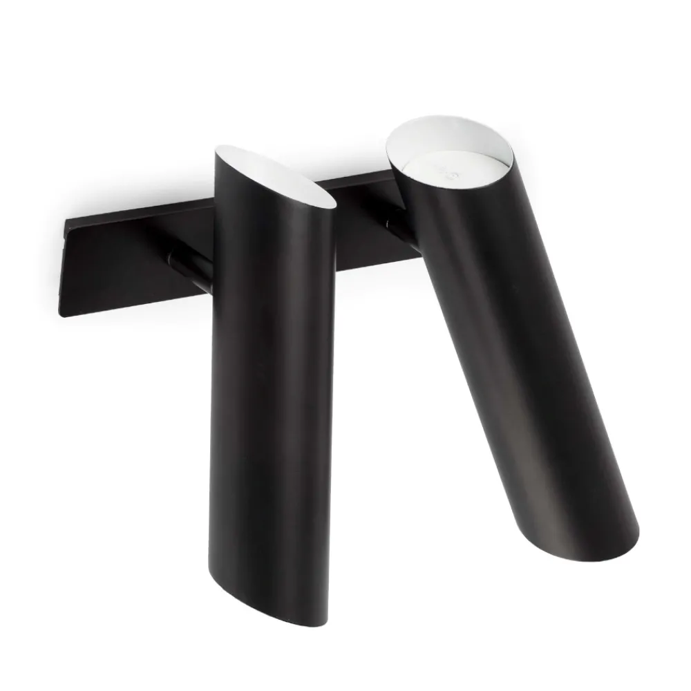 Applique Da Parete-Selezionato da Mazzolaluce Applique da parete 2 orientabili moderna metallo nero gu10