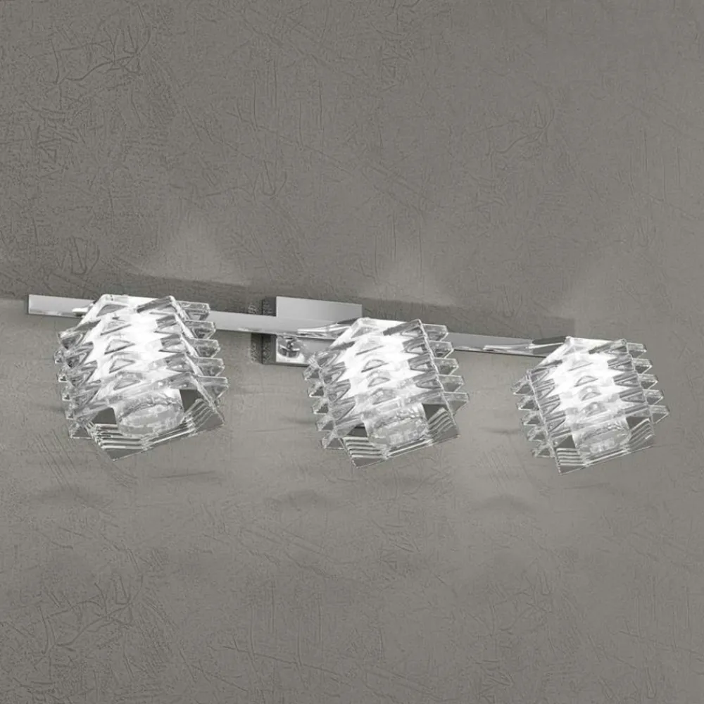 Applique Da Parete-Top Light Applique da parete orientabile cubi vetro toplight rubik