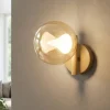 Applique Da Parete-Selezionato da Mazzolaluce Applique da parete oro sfera di vetro cristallo led 6w 3000k