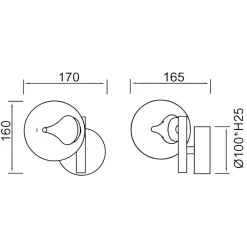 Applique Da Parete-Selezionato da Mazzolaluce Applique da parete oro sfera di vetro cristallo led 6w 3000k