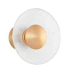 Applique Da Parete-Selezionato da Mazzolaluce Applique da parete ottone vetro decorato led 3000k 16 cm