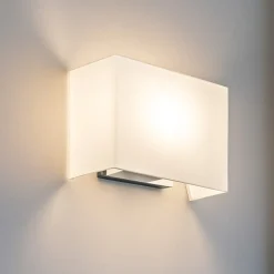 Applique Camera Da Letto-Perenz Illuminazione Applique da parete rettangolare tessuto bianco para hotel perenz