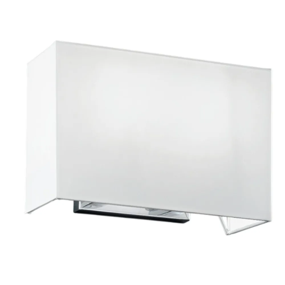 Applique Camera Da Letto-Perenz Illuminazione Applique da parete rettangolare tessuto bianco para hotel perenz