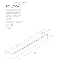 Applique Da Parete-Top Light Applique da parete sabbia led 24w 3000k 4000k bios