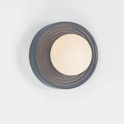 Applique Da Parete-Selezionato da Mazzolaluce Applique da parete tondo moderna ceramica blu