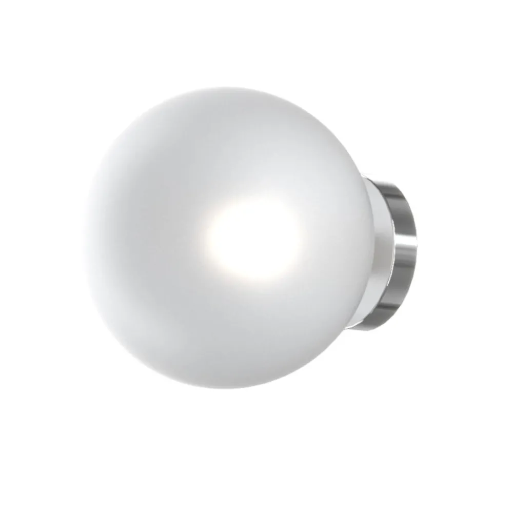 Applique Da Parete-Top Light Applique da parete to plight eclipse sfera di vetro bianco satinato