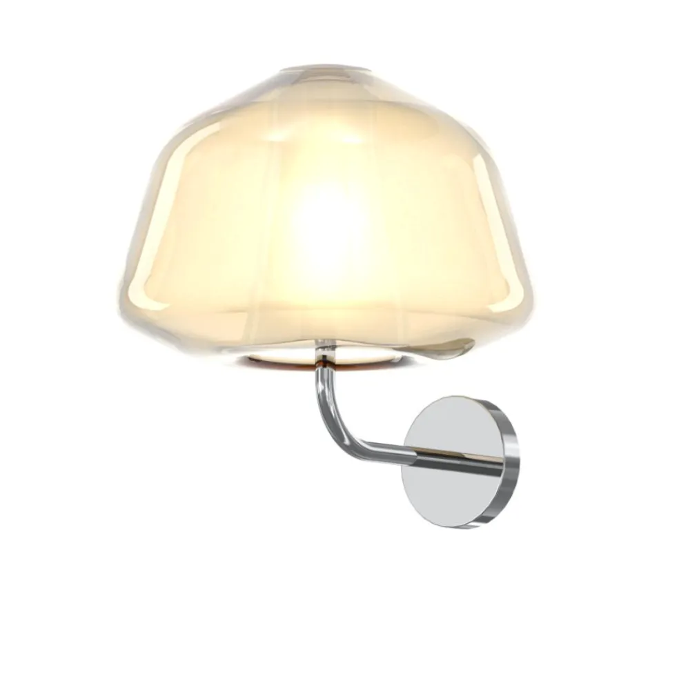 Applique Da Parete-Top Light Applique da parete toplight vetro pirex ambra