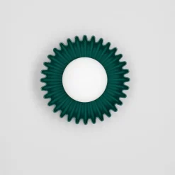 Applique Da Parete-Selezionato da Mazzolaluce Applique da parete verde ceramica sfera vetro