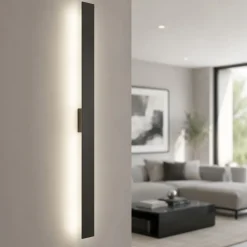 Applique Da Parete-Selezionato da Mazzolaluce Applique da parete verticale orizzontale marrone 100 cm moderna led 8w 3000k