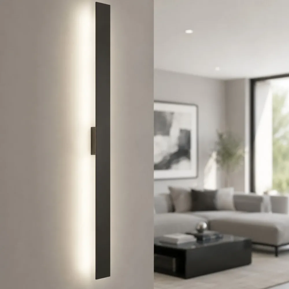 Applique Da Parete-Selezionato da Mazzolaluce Applique da parete verticale orizzontale marrone 100 cm moderna led 8w 3000k
