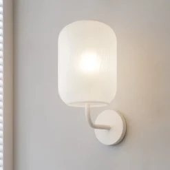 Applique Da Parete-Top Light Applique da parete vetro bianco toplight tender