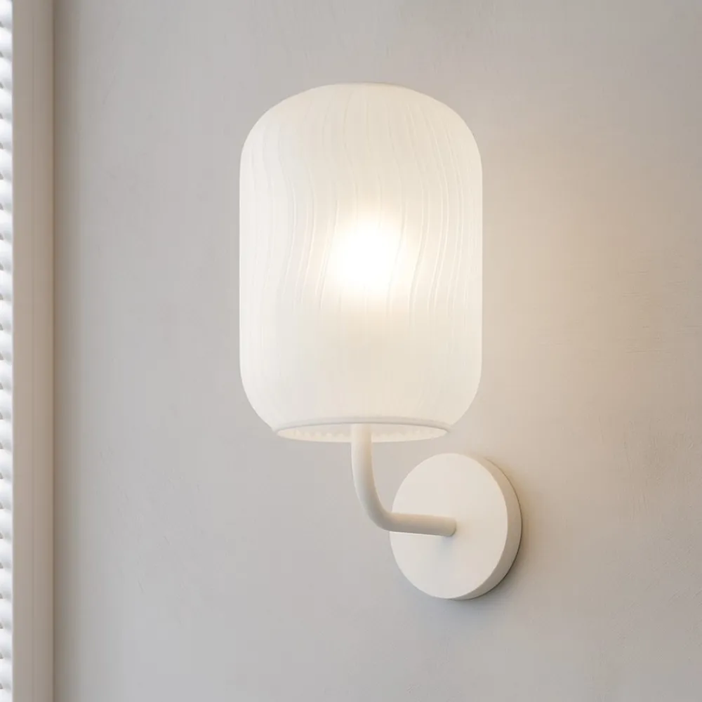 Applique Da Parete-Top Light Applique da parete vetro bianco toplight tender