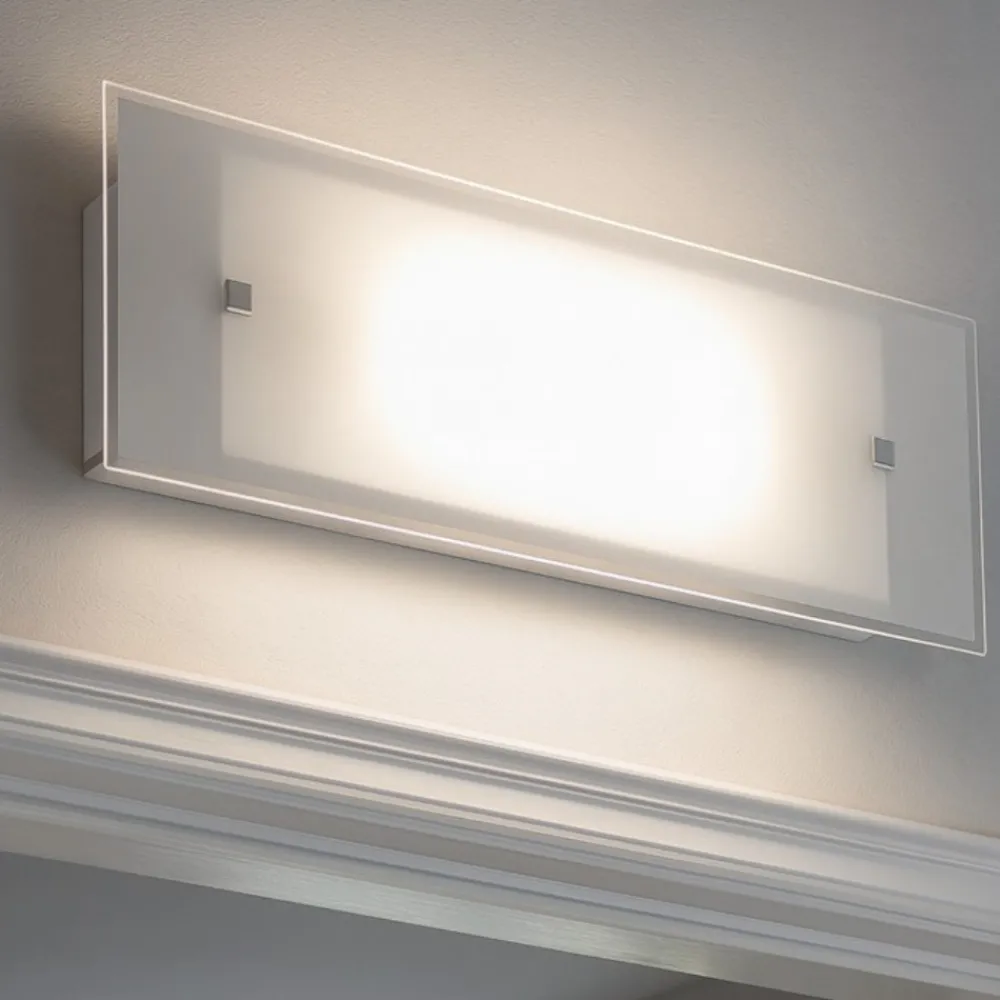 Applique Da Parete-Top Light Applique da parete vetro bianco lucido brick