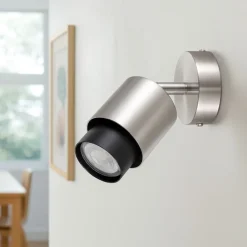 Applique Da Parete-Selezionato da Mazzolaluce Applique da soffitto grigio nickel orientabile