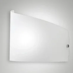 Applique Da Parete-Fabas Luce Applique design moderna vetro bianco curvo moa
