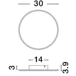 Applique Da Parete-Selezionato da Mazzolaluce Applique design moderno rotonda oro led 20w 3000k