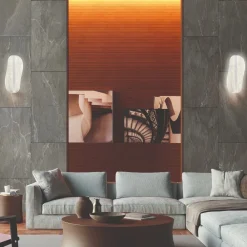 Applique Da Parete-Selezionato da Mazzolaluce Applique design moderno vela effetto vetro crepato led 3000k
