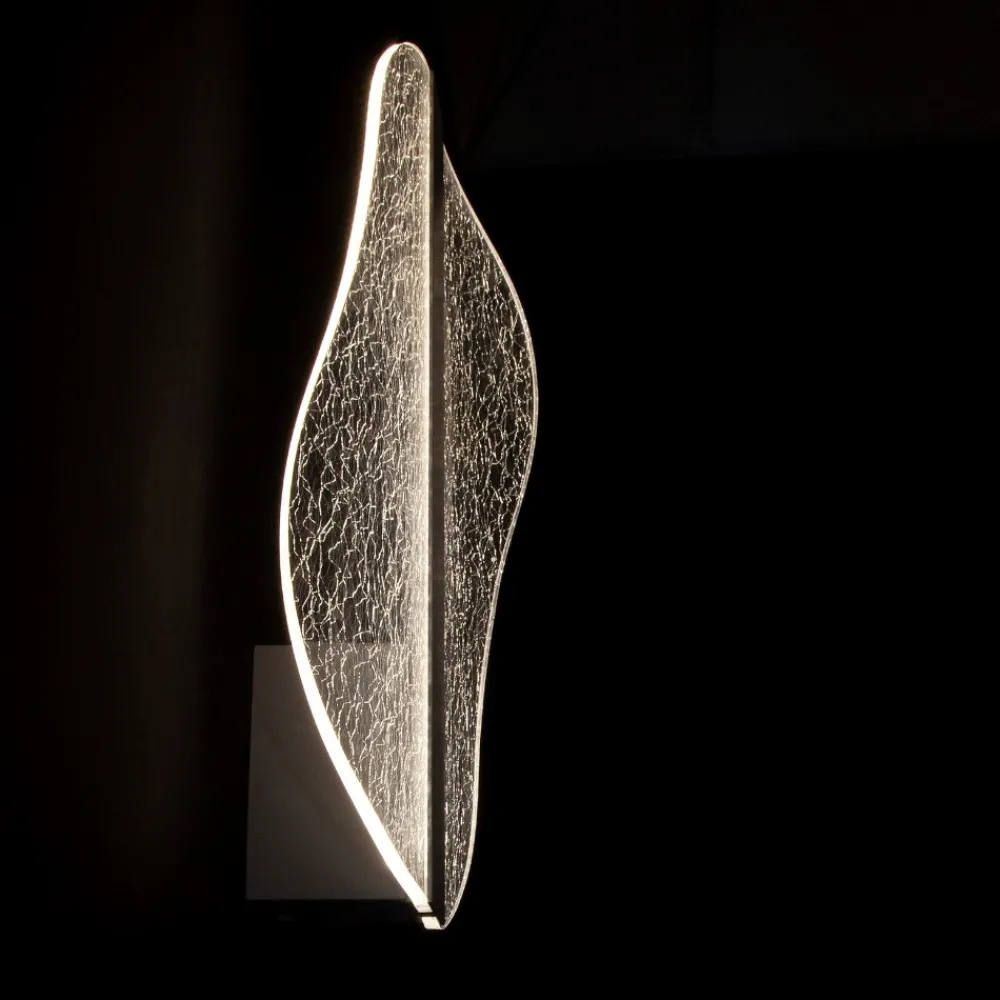 Applique Da Parete-Selezionato da Mazzolaluce Applique design moderno vela effetto vetro crepato led 3000k