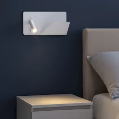 Applique Camera Da Letto-Selezionato da Mazzolaluce Applique destro bianco da comodino mensola presa usb