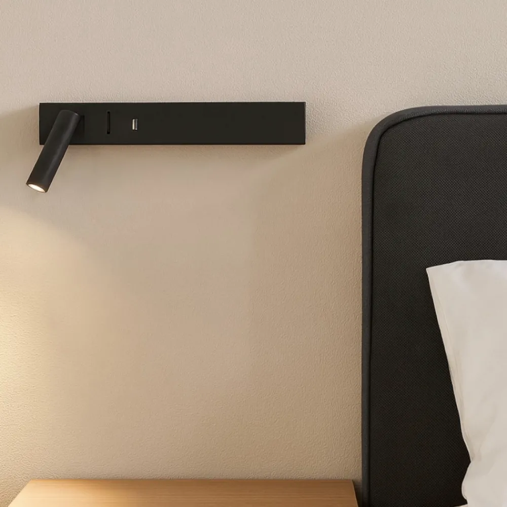Applique Camera Da Letto-Selezionato da Mazzolaluce Applique destro nero per comodino camera da letto
