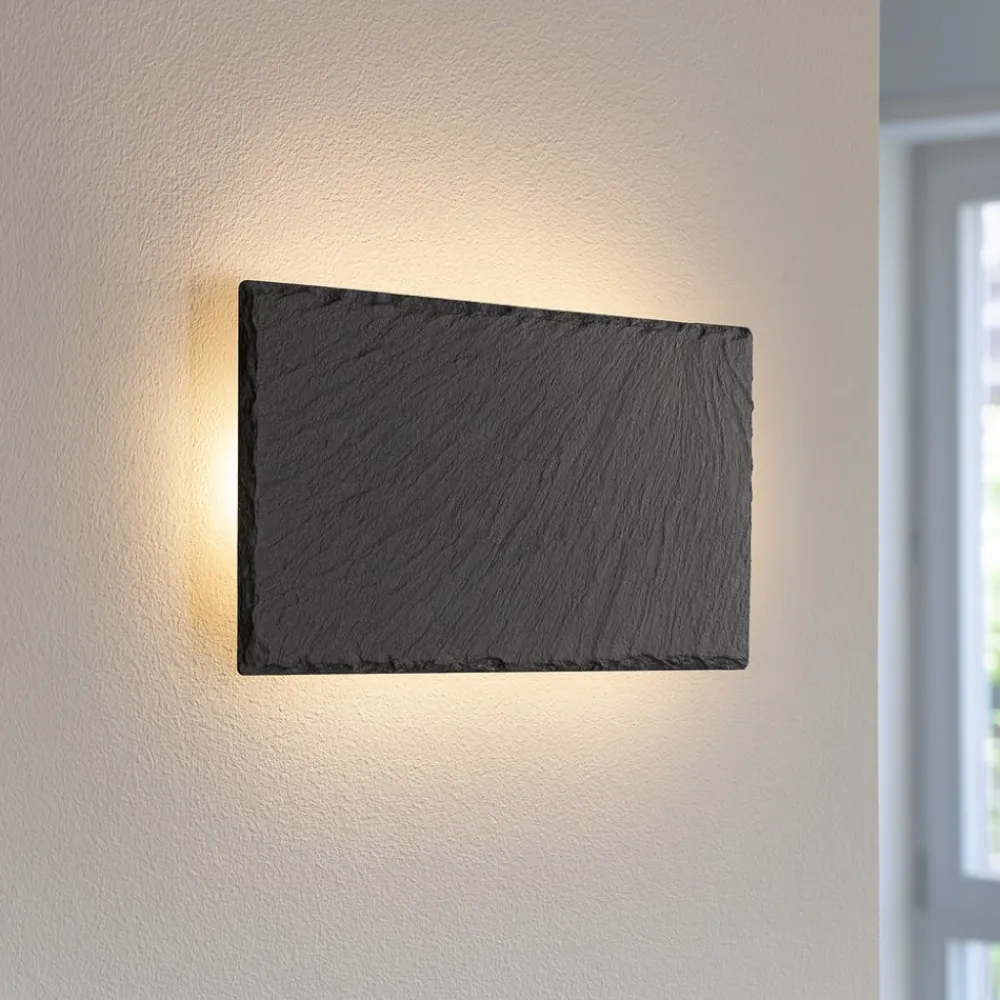 Applique Da Parete-Selezionato da Mazzolaluce Applique di ardesia led 9w 3000k dimmerabile antracite