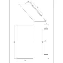 Applique Da Parete-Selezionato da Mazzolaluce Applique di ardesia led 9w 3000k dimmerabile antracite
