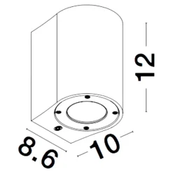 Applique Da Esterno-Selezionato da Mazzolaluce Applique di cemento grigio da esterno moderna