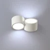 Applique Da Parete-Sforzin Illuminazione Applique di gesso bianco due luci rotonde sforzin nasso
