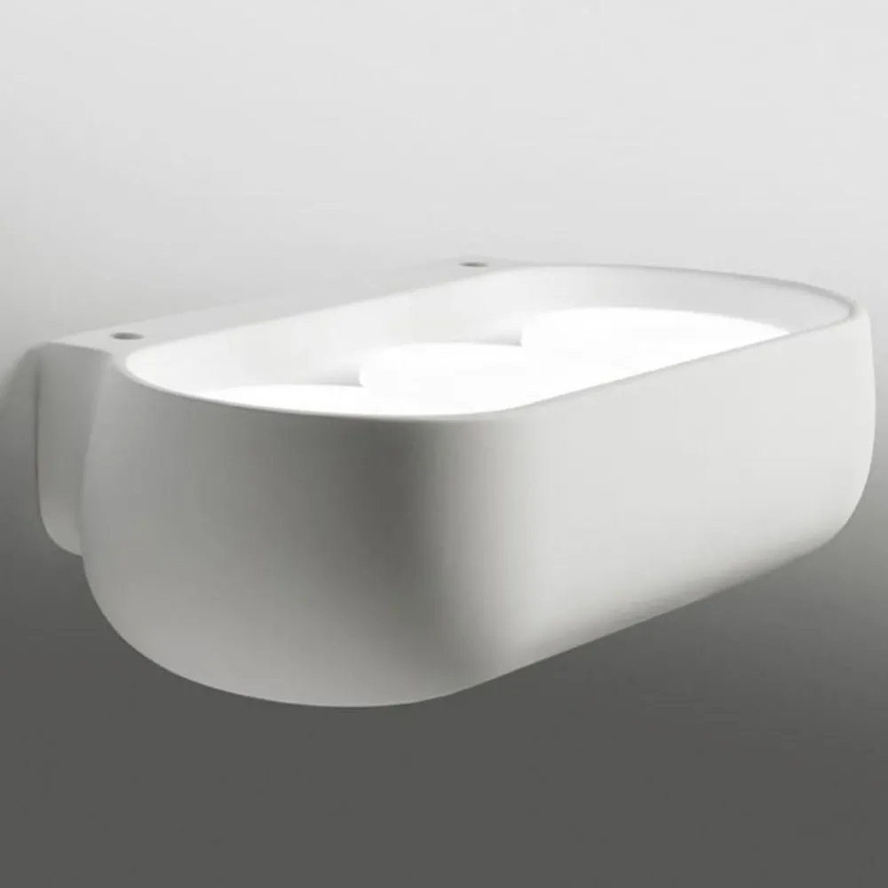 Applique Da Parete-Sforzin Illuminazione Applique di gesso bianco moderno sforzin mysia